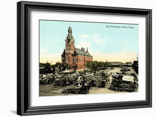 Early City Hall Square, Waco-null-Framed Art Print