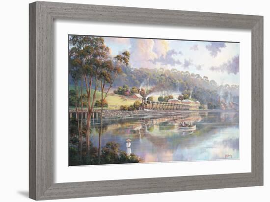 Early Days - Glenrock Lagoon-John Bradley-Framed Giclee Print