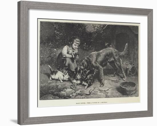 Early Dinner-Carl Reichert-Framed Giclee Print