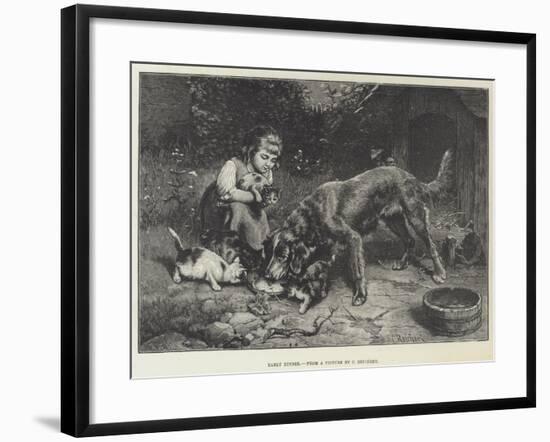 Early Dinner-Carl Reichert-Framed Giclee Print