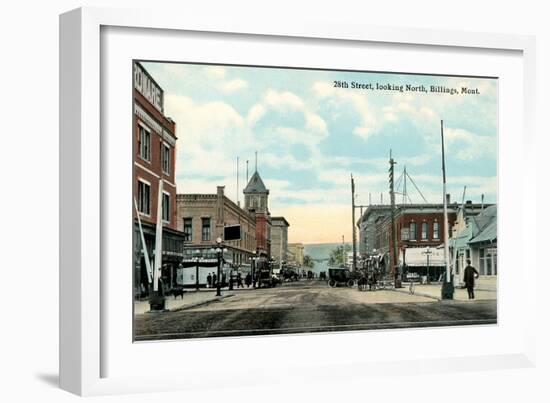 Early Downtown Billings-null-Framed Art Print