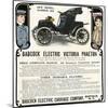 Early Electric Car Advertisement for the Babcock Electric Victoria Phaeton, c.1907-null-Mounted Giclee Print