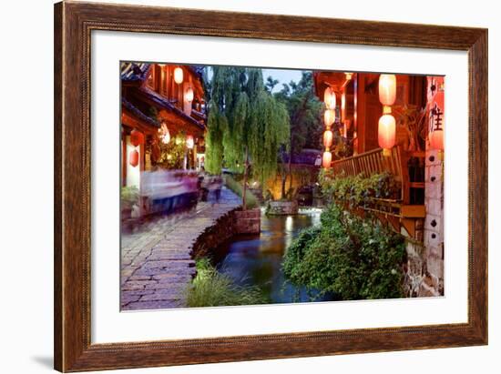 Early Evening Street Scene in the Old Town-Simon Montgomery-Framed Photographic Print