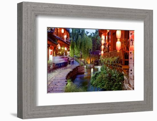 Early Evening Street Scene in the Old Town-Simon Montgomery-Framed Photographic Print