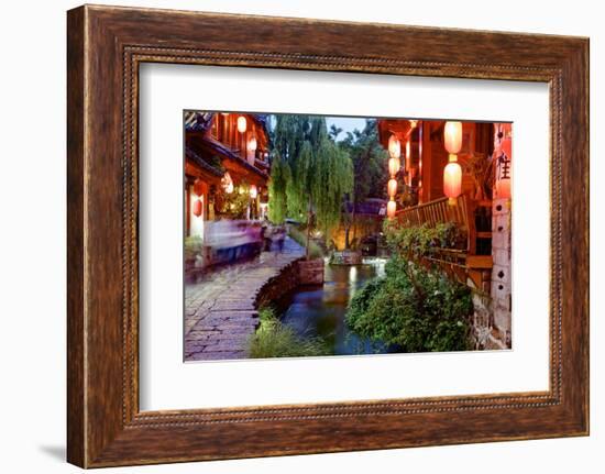 Early Evening Street Scene in the Old Town-Simon Montgomery-Framed Photographic Print