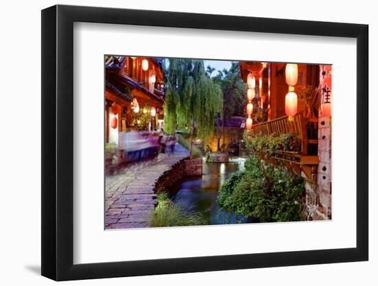 Early Evening Street Scene in the Old Town-Simon Montgomery-Framed Photographic Print