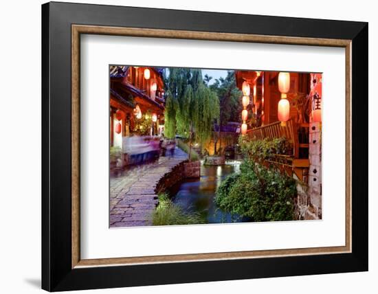 Early Evening Street Scene in the Old Town-Simon Montgomery-Framed Photographic Print