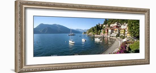 Early Evening View of Waterfront at Varenna, Lake Como, Lombardy, Italy-null-Framed Photographic Print