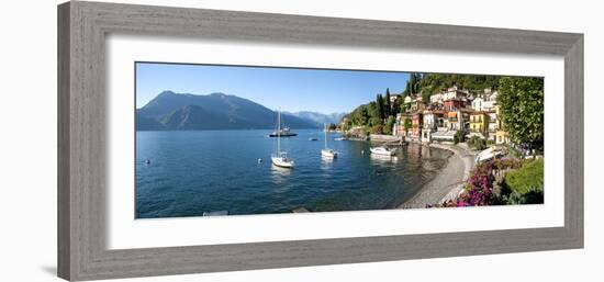 Early Evening View of Waterfront at Varenna, Lake Como, Lombardy, Italy-null-Framed Photographic Print