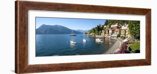 Early Evening View of Waterfront at Varenna, Lake Como, Lombardy, Italy-null-Framed Photographic Print