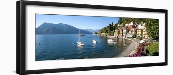 Early Evening View of Waterfront at Varenna, Lake Como, Lombardy, Italy-null-Framed Photographic Print