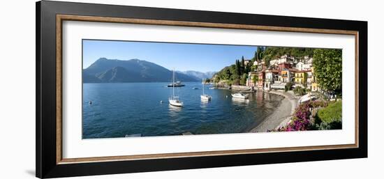 Early Evening View of Waterfront at Varenna, Lake Como, Lombardy, Italy-null-Framed Photographic Print