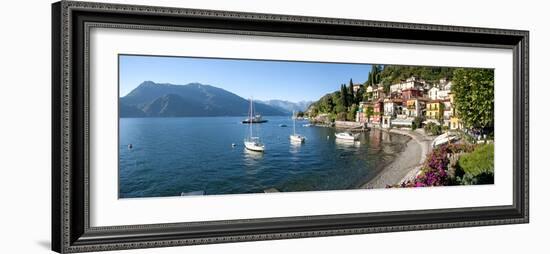 Early Evening View of Waterfront at Varenna, Lake Como, Lombardy, Italy-null-Framed Photographic Print