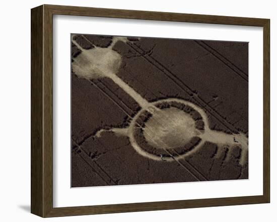 Early Example of a Crop Circle, Avon Wiltshire Border, England, United Kingdom, Europe-Woolfitt Adam-Framed Photographic Print