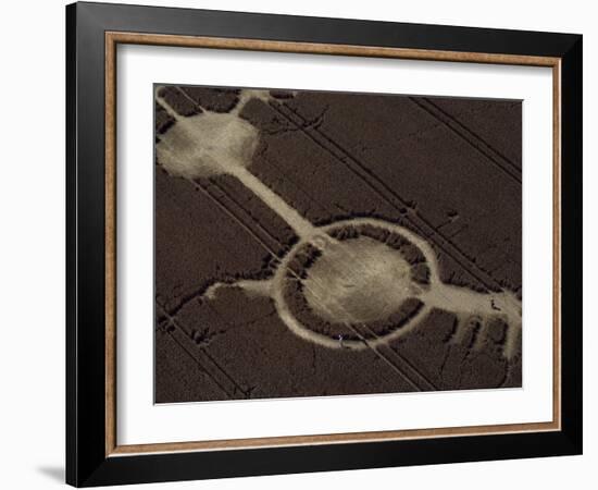 Early Example of a Crop Circle, Avon Wiltshire Border, England, United Kingdom, Europe-Woolfitt Adam-Framed Photographic Print