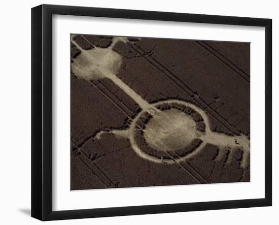 Early Example of a Crop Circle, Avon Wiltshire Border, England, United Kingdom, Europe-Woolfitt Adam-Framed Photographic Print