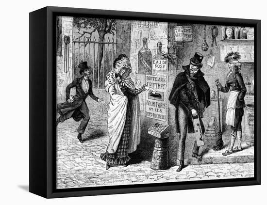 Early French Letter Box or Mail Box 1818-Chris Hellier-Framed Premier Image Canvas