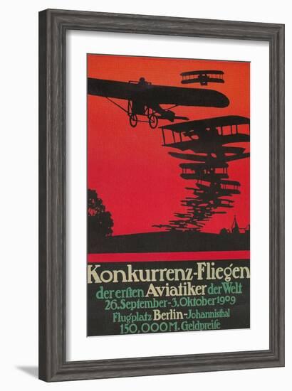 Early German Air Show Poster-null-Framed Giclee Print