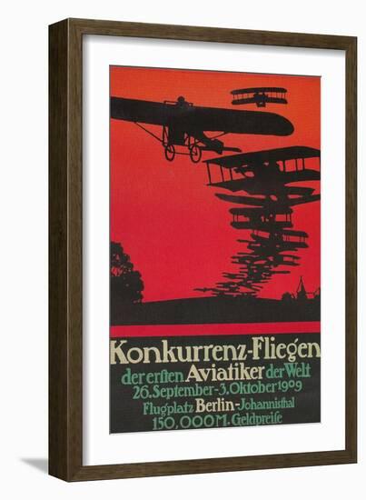 Early German Air Show Poster-null-Framed Giclee Print