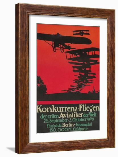 Early German Air Show Poster-null-Framed Giclee Print