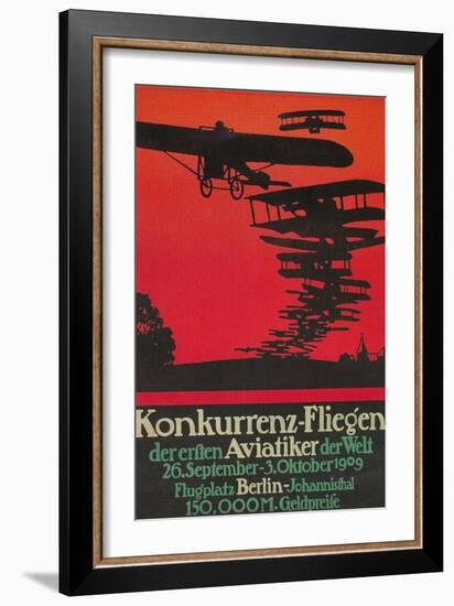 Early German Air Show Poster-null-Framed Giclee Print