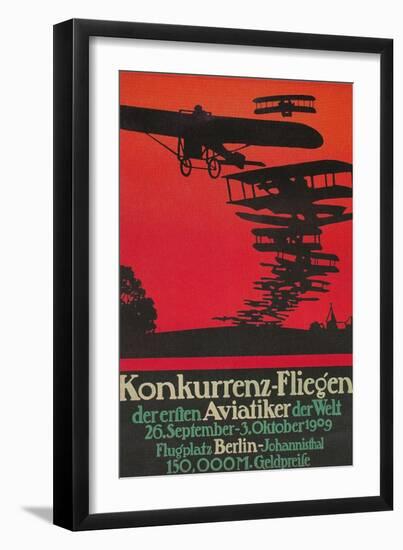 Early German Air Show Poster-null-Framed Giclee Print