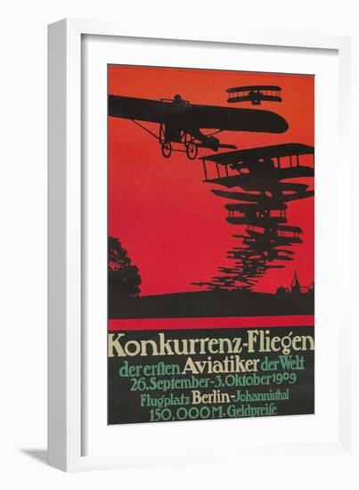 Early German Air Show Poster-null-Framed Giclee Print