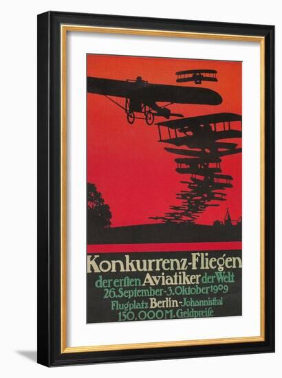 Early German Air Show Poster-null-Framed Giclee Print