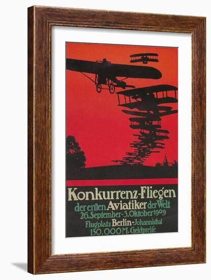 Early German Airshow, 1909-null-Framed Art Print