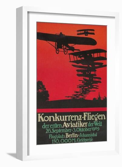 Early German Airshow, 1909-null-Framed Art Print