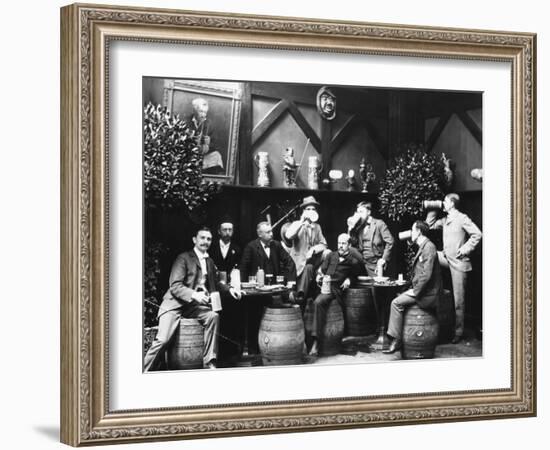 Early German Beer Drinkers-null-Framed Photographic Print