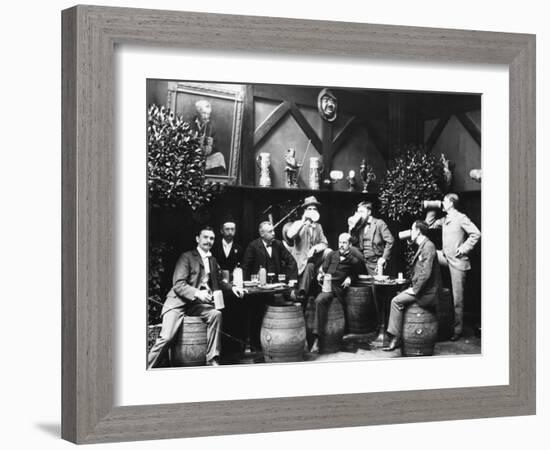 Early German Beer Drinkers-null-Framed Photographic Print