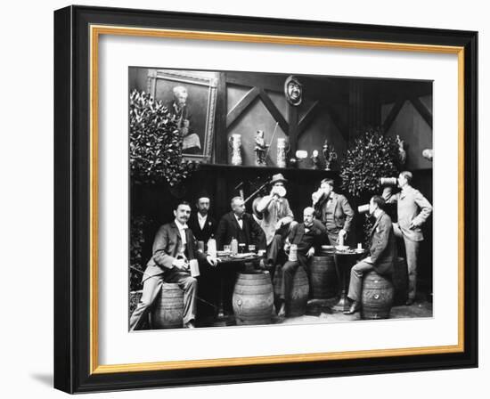 Early German Beer Drinkers-null-Framed Photographic Print