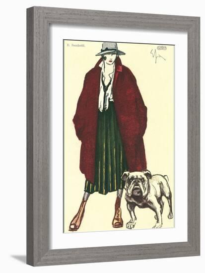 Early Grunge Look with English Bulldog-null-Framed Art Print