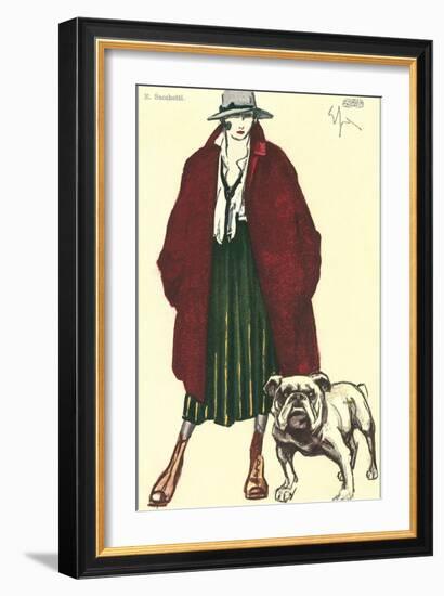 Early Grunge Look with English Bulldog-null-Framed Art Print