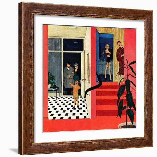 "Early Guests", November 23, 1957-George Hughes-Framed Giclee Print