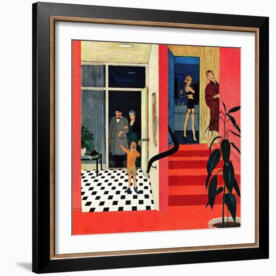 "Early Guests", November 23, 1957-George Hughes-Framed Giclee Print