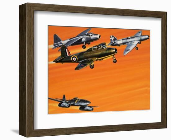 Early Jet-Powered Aircraft-Wilf Hardy-Framed Giclee Print