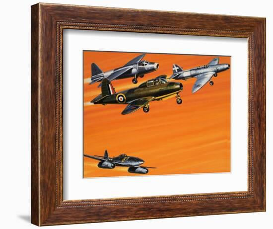 Early Jet-Powered Aircraft-Wilf Hardy-Framed Giclee Print