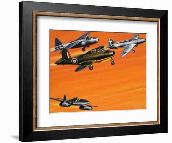 Early Jet-Powered Aircraft-Wilf Hardy-Framed Giclee Print