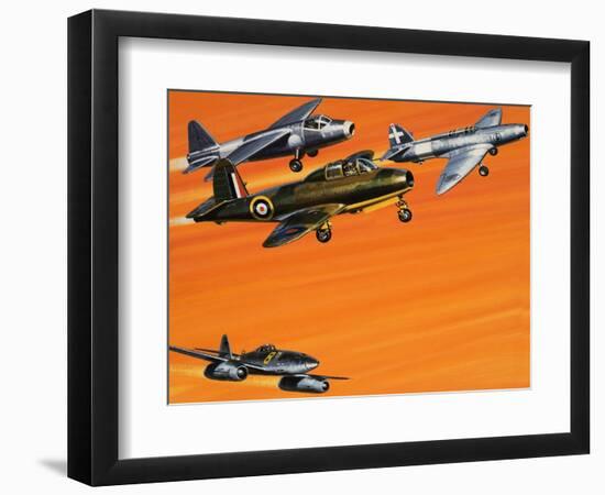 Early Jet-Powered Aircraft-Wilf Hardy-Framed Giclee Print