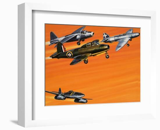 Early Jet-Powered Aircraft-Wilf Hardy-Framed Giclee Print