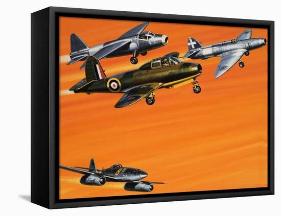 Early Jet-Powered Aircraft-Wilf Hardy-Framed Premier Image Canvas