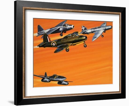 Early Jet-Powered Aircraft-Wilf Hardy-Framed Giclee Print