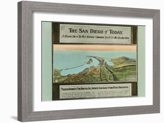 Early Map of San Diego, California-null-Framed Art Print