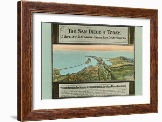 Early Map of San Diego, California-null-Framed Art Print