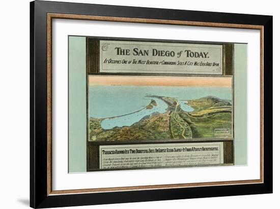 Early Map of San Diego, California-null-Framed Art Print