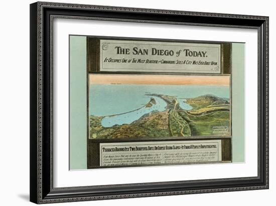 Early Map of San Diego, California-null-Framed Art Print