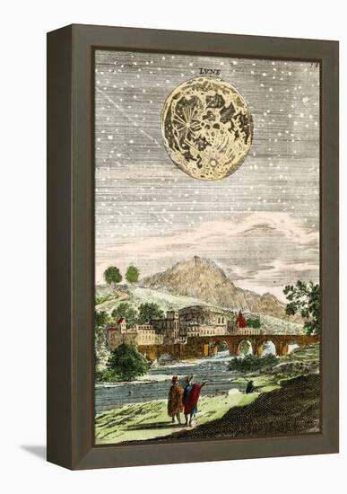 Early Map of the Moon, 1635-Detlev Van Ravenswaay-Framed Premier Image Canvas