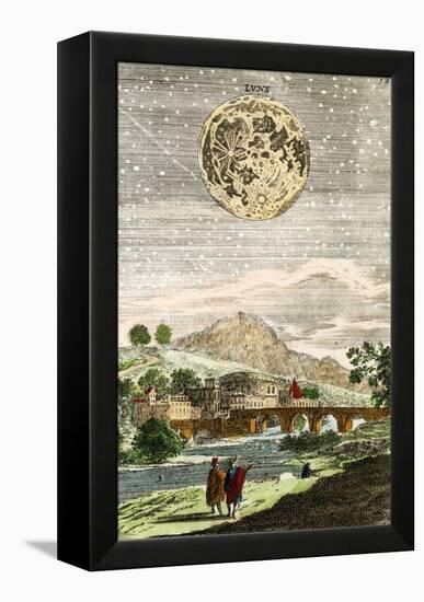 Early Map of the Moon, 1635-Detlev Van Ravenswaay-Framed Premier Image Canvas